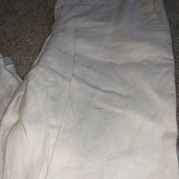 Michael Kors White Linen Wide Leg Pant Size 2 - Picture 2 of 4